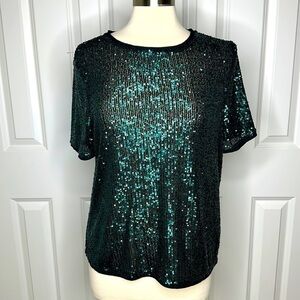 Nissa Green Sequin Top 8